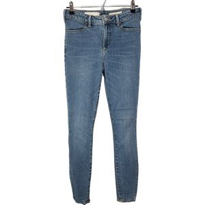 Anthropology Pilcro Letterpress Script High Rise Skinny Ankle Denim Jeans 27